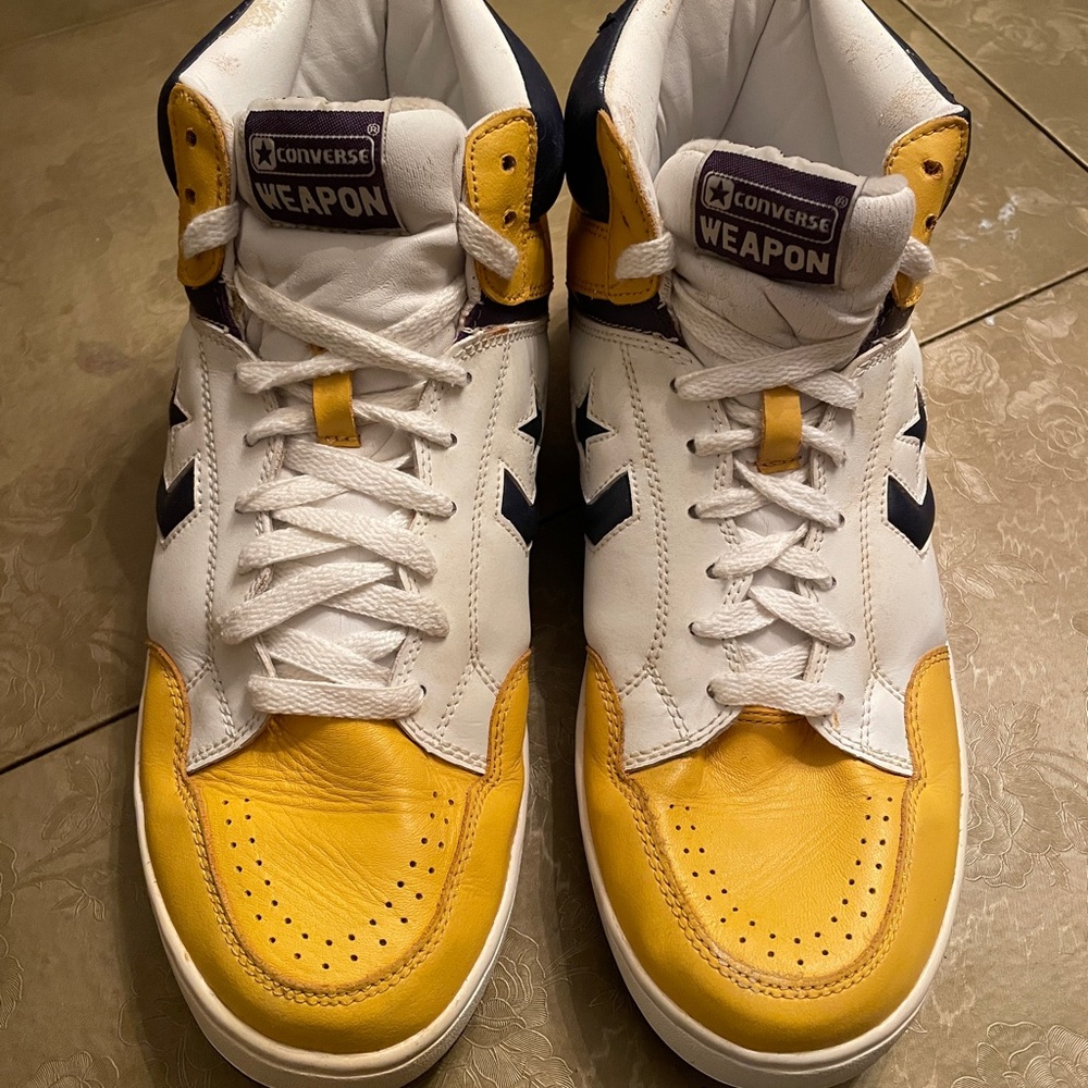 Vintage 80s Los Angele Lakers Converse NBA All Stars Sz 12 Sneakers